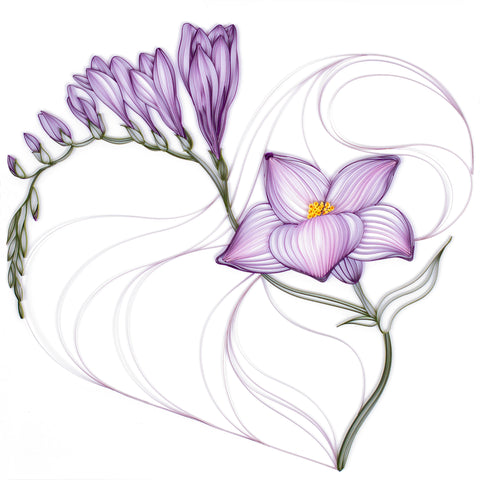 Quilling Artwork by Tina G. - Fragrant Freesia