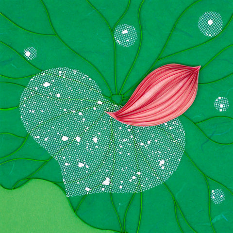 Quilling Artwork by Tina G. - Lotus in the Drizzle