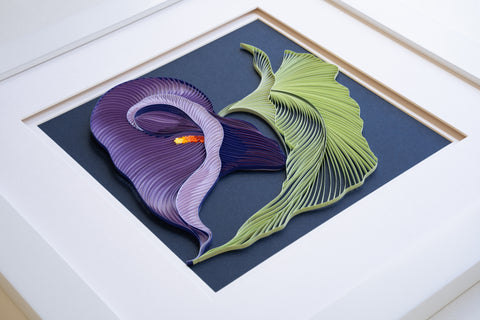 Quilling Artwork by Tina G. - Purple Calla