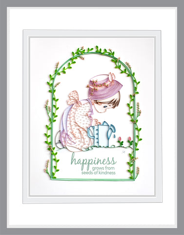 Precious Moments Quilling - Happiness Grows (ready-to-give)