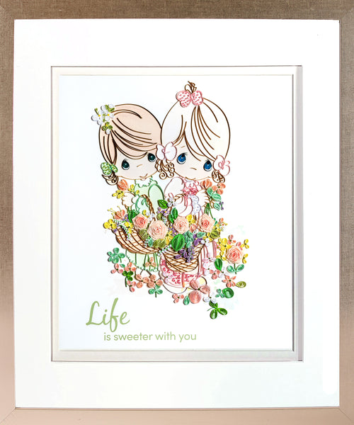 Precious Moments Quilling - Life Is Sweeter With You (made-to-order)