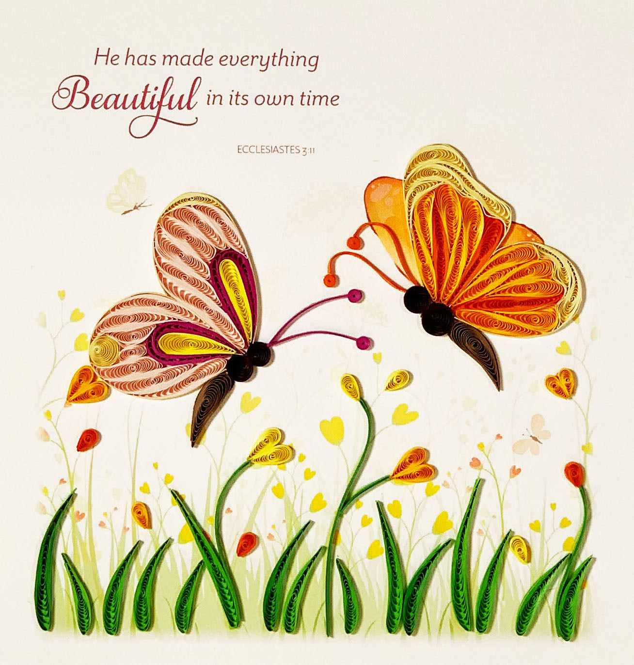 WJL Quilling - He Has Made Everything Beautiful   14"W x 14"H