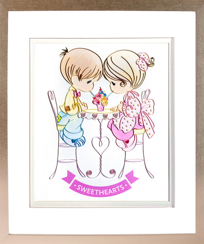 Precious Moments Quilling - Sweethearts (ready-to-give)